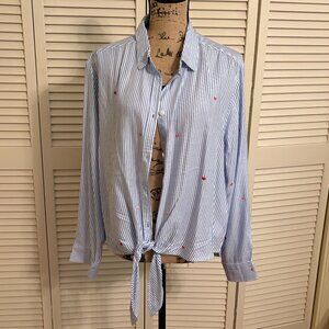 Women's BeachLunchLounge Button Up Top Size XL